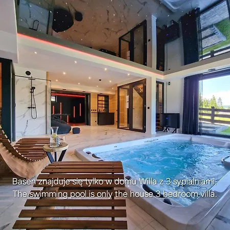 Lk Forest Luksusowe Z Basenem Z Jacuzzi, Sauna, Grota Solna, Sala Bilardowa I Ogrodem Łapsze Niżne